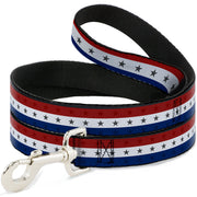 Dog Leash - Americana Star Stripes Red/White/Blue