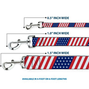 Dog Leash - American Flag Diagonal