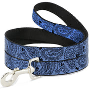 Dog Leash - Bandana/Skulls Baby Blue/Black