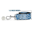 Load image into Gallery viewer, Dog Leash - Bandana/Skulls Baby Blue/White

