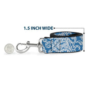 Dog Leash - Bandana/Skulls Baby Blue/White