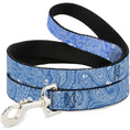 Load image into Gallery viewer, Dog Leash - Bandana/Skulls Baby Blue/White
