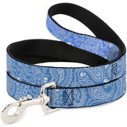 Dog Leash - Bandana/Skulls Baby Blue/White