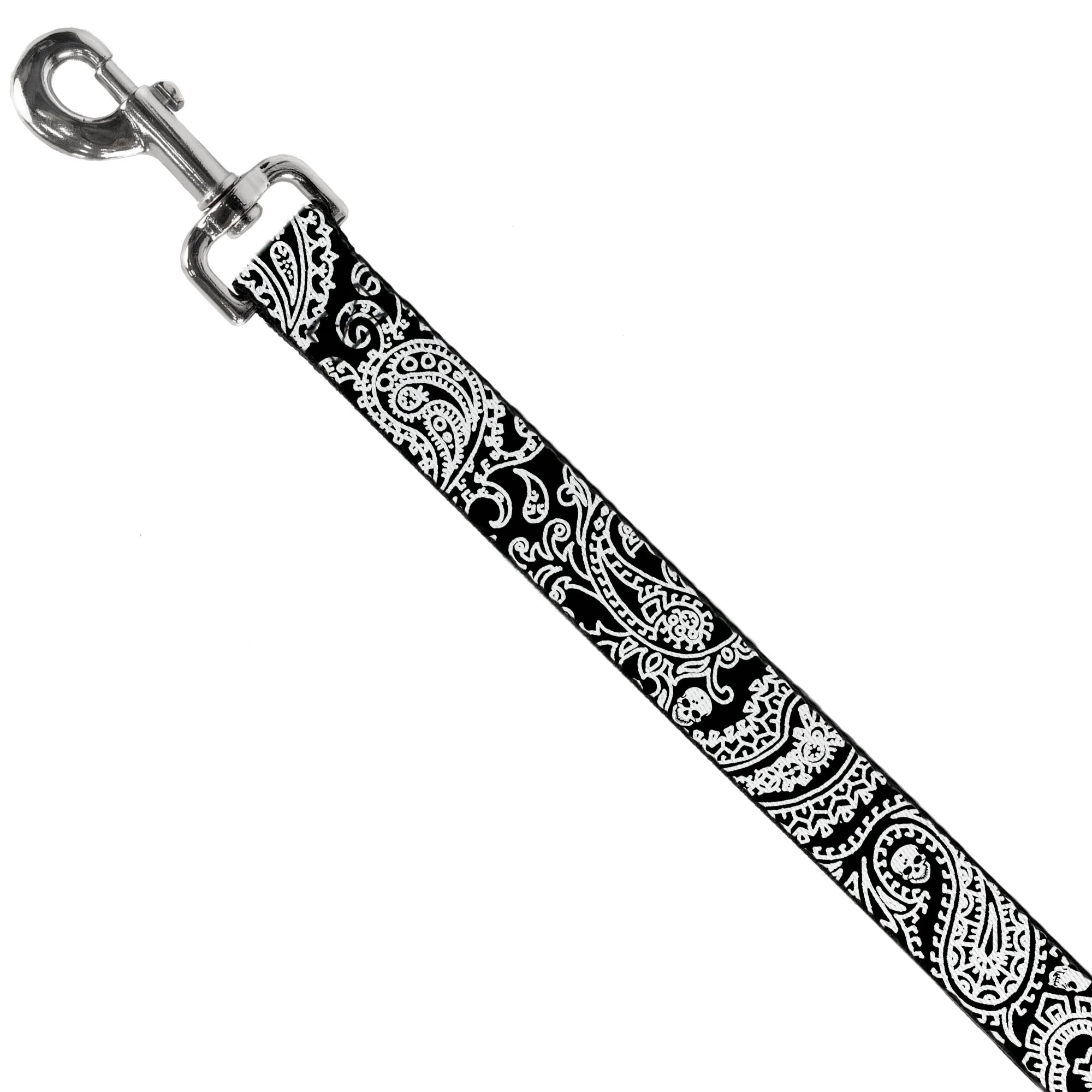 Dog Leash - Bandana/Skulls Black/White