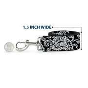 Dog Leash - Bandana/Skulls Black/White