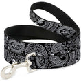 Load image into Gallery viewer, Dog Leash - Bandana/Skulls Black/White

