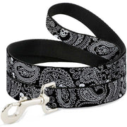 Dog Leash - Bandana/Skulls Black/White