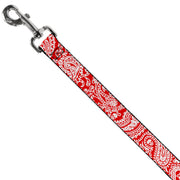 Dog Leash - Bandana/Skulls Red/White