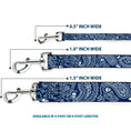 Load image into Gallery viewer, Dog Leash - Bandana/Skulls Royal/White
