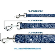 Dog Leash - Bandana/Skulls Royal/White