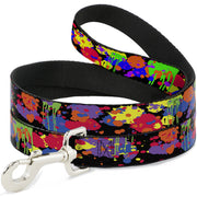 Dog Leash - BD Paint Splatter Black/Neon