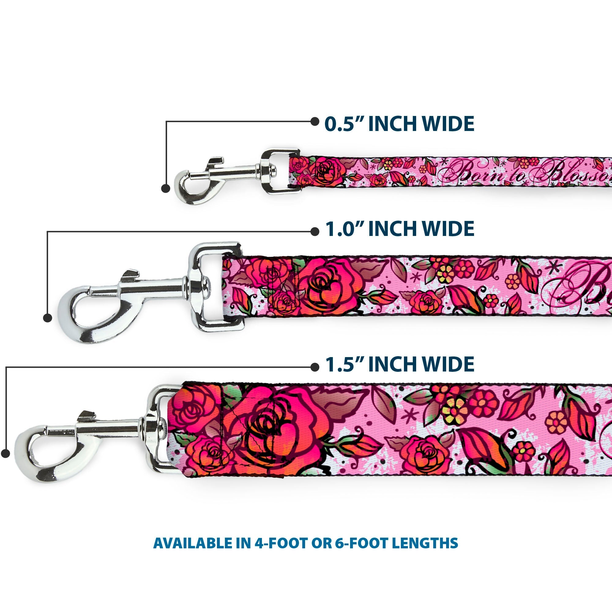 Dog Leash - Born to Blossom Pink