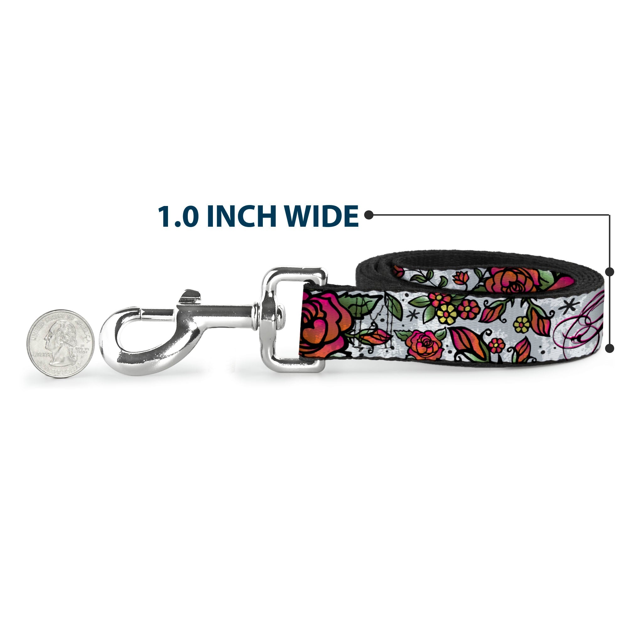 Dog Leash - Born to Blossom White