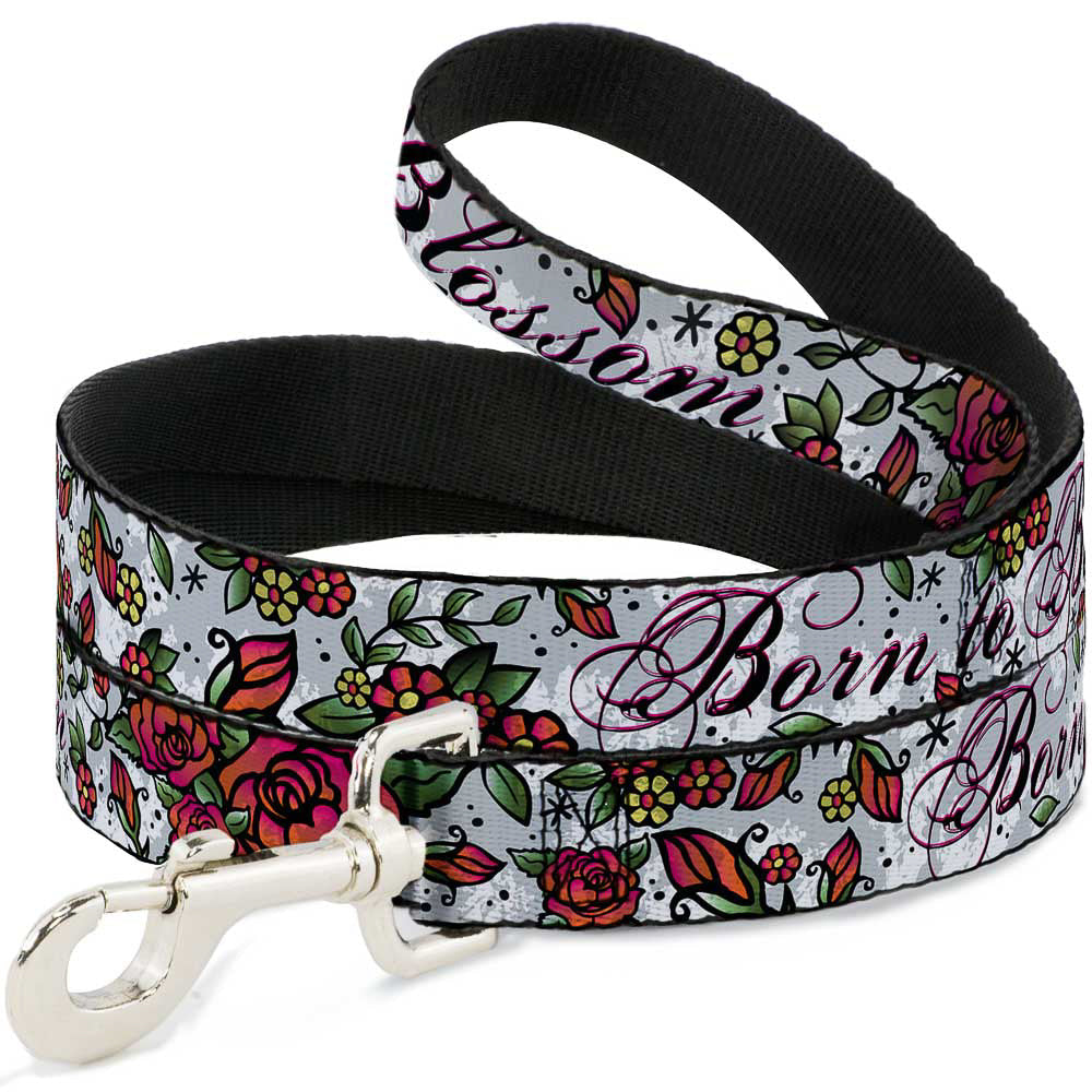 Dog Leash - Born to Blossom White