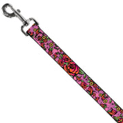 Dog Leash - Born to Blossom CLOSE-UP Pink
