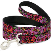 Dog Leash - Born to Blossom CLOSE-UP Pink