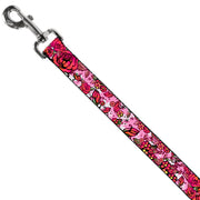 Dog Leash - Born to Blossom CLOSE-UP White