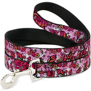 Dog Leash - Born to Blossom CLOSE-UP White