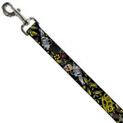 Dog Leash - Born to Raise Hell CLOSE-UP Black