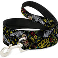 Load image into Gallery viewer, Dog Leash - Born to Raise Hell CLOSE-UP Black
