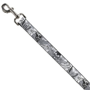 Dog Leash - BD Skull w/Roses