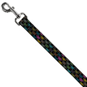 Dog Leash - BD Monogram Black/Multi Neon
