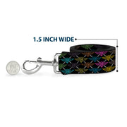 Dog Leash - BD Monogram Black/Multi Neon