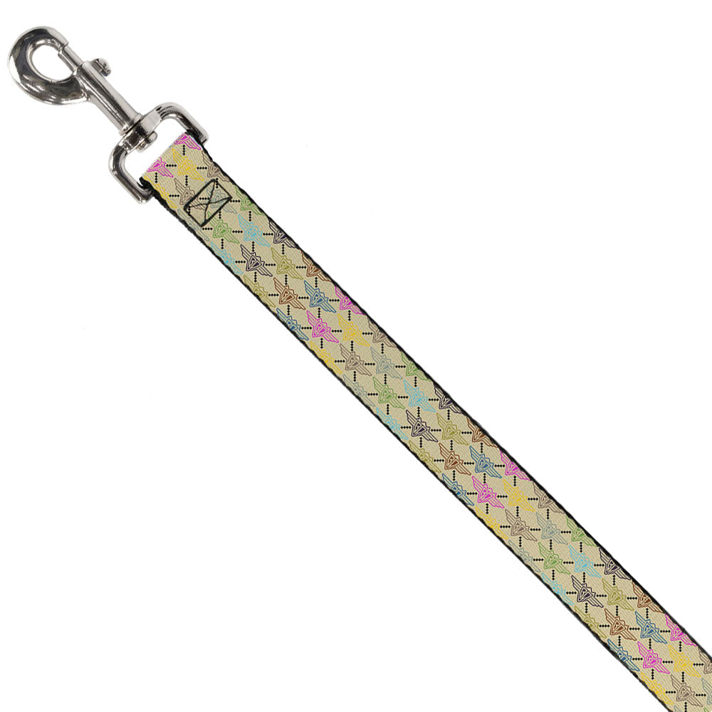 Dog Leash - BD Monogram Tan/Multi Neon
