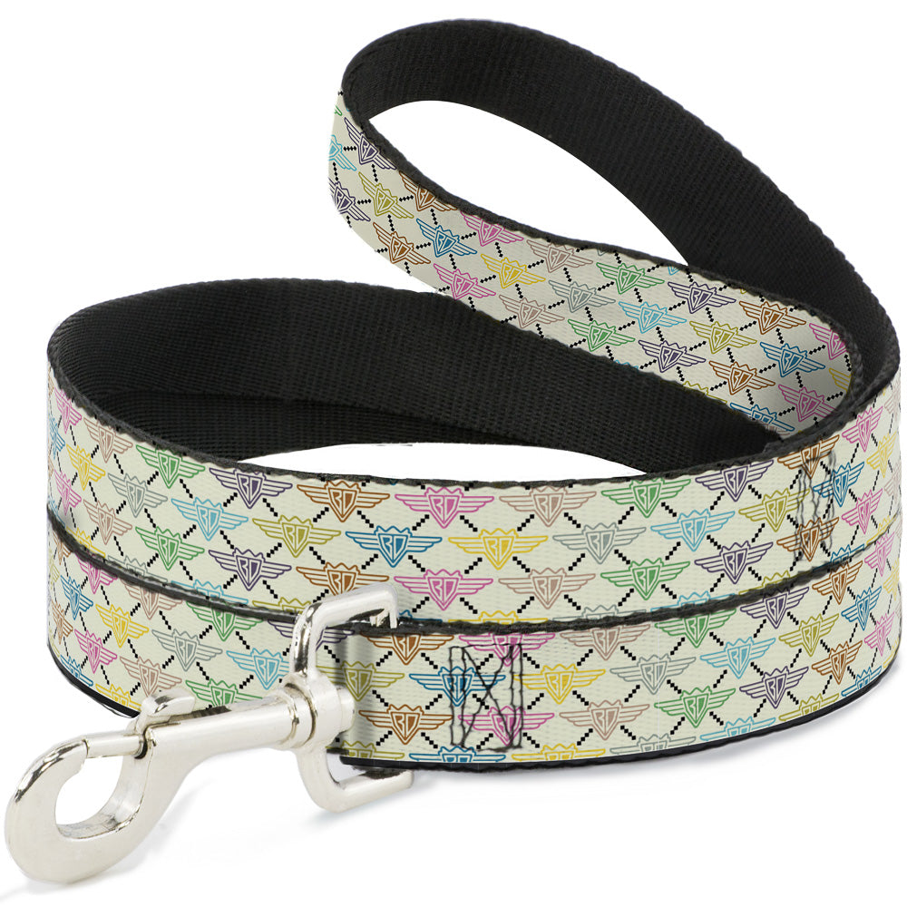 Dog Leash - BD Monogram Tan/Multi Neon