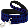 Load image into Gallery viewer, Dog Leash - Buffalo Plaid Black/Blue
