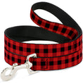 Load image into Gallery viewer, Dog Leash - Buffalo Plaid Black/Red
