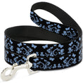 Load image into Gallery viewer, Dog Leash - Butterfly Garden Black/Blue
