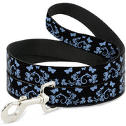 Dog Leash - Butterfly Garden Black/Blue