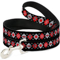 Load image into Gallery viewer, Dog Leash - BD Argyle Black/Red/Gray
