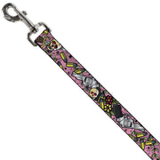 Dog Leash - Born to Raise Hell CLOSE-UP Pink