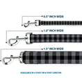 Load image into Gallery viewer, Dog Leash - Buffalo Plaid Black/Gray
