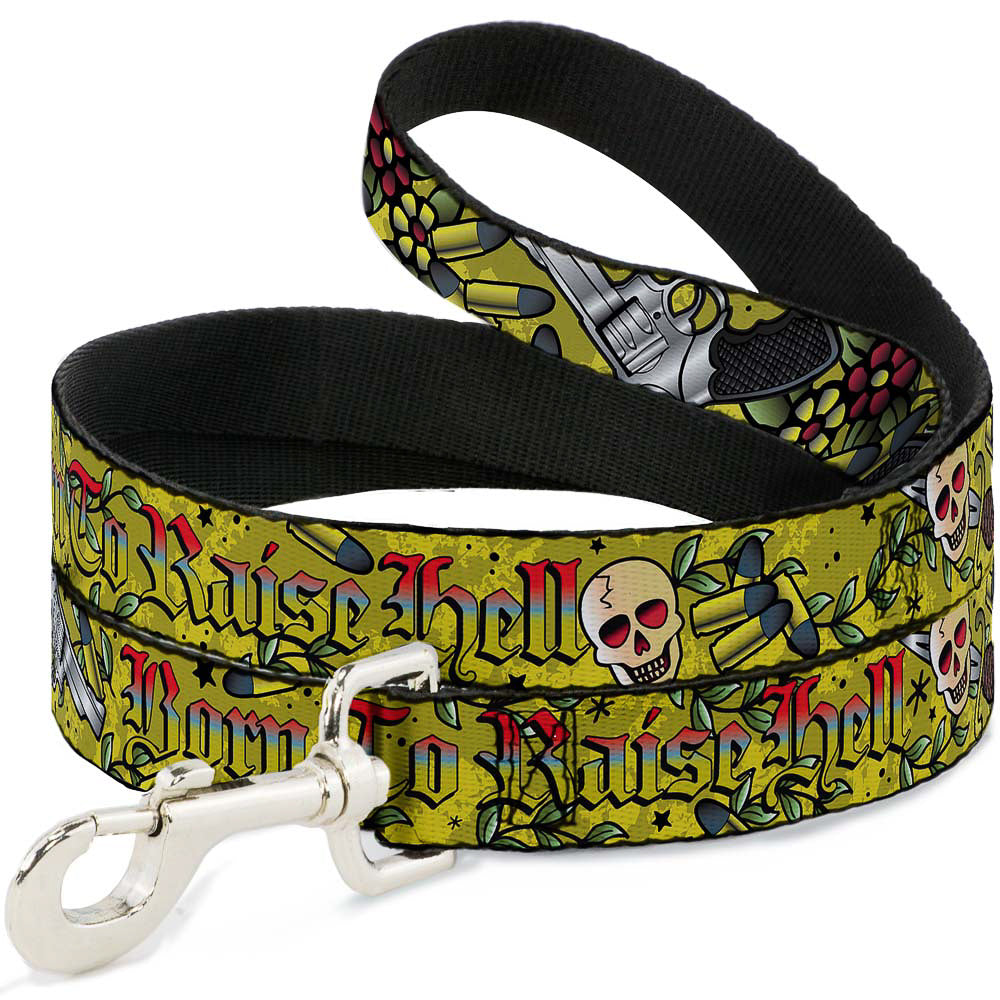 Dog Leash - Born to Raise Hell Yellow