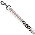 Load image into Gallery viewer, Dog Leash - BD Plaid White/Gray/Red
