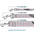 Load image into Gallery viewer, Dog Leash - BD Plaid White/Gray/Red
