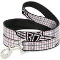 Load image into Gallery viewer, Dog Leash - BD Plaid White/Gray/Red
