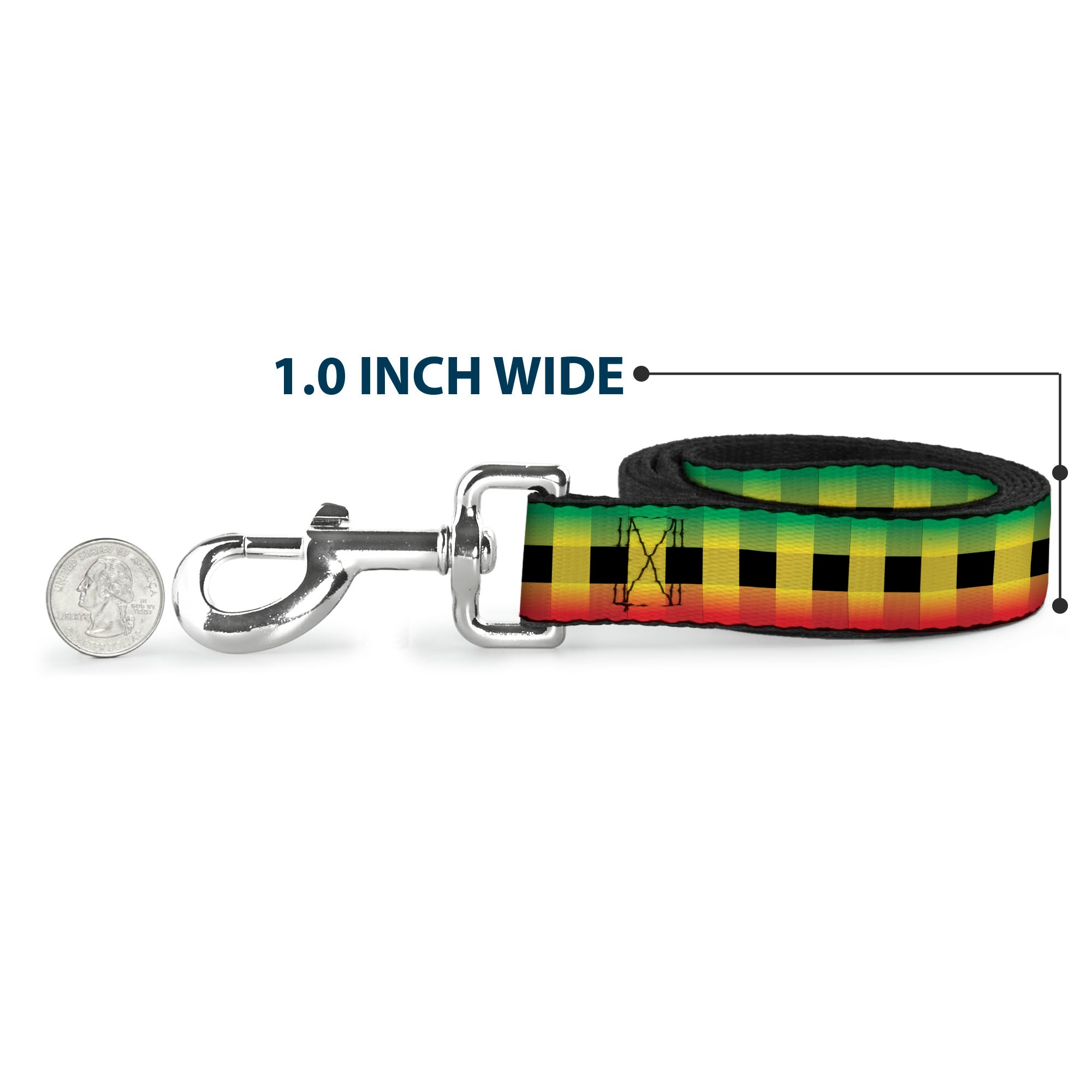 Dog Leash - Buffalo Plaid Rasta