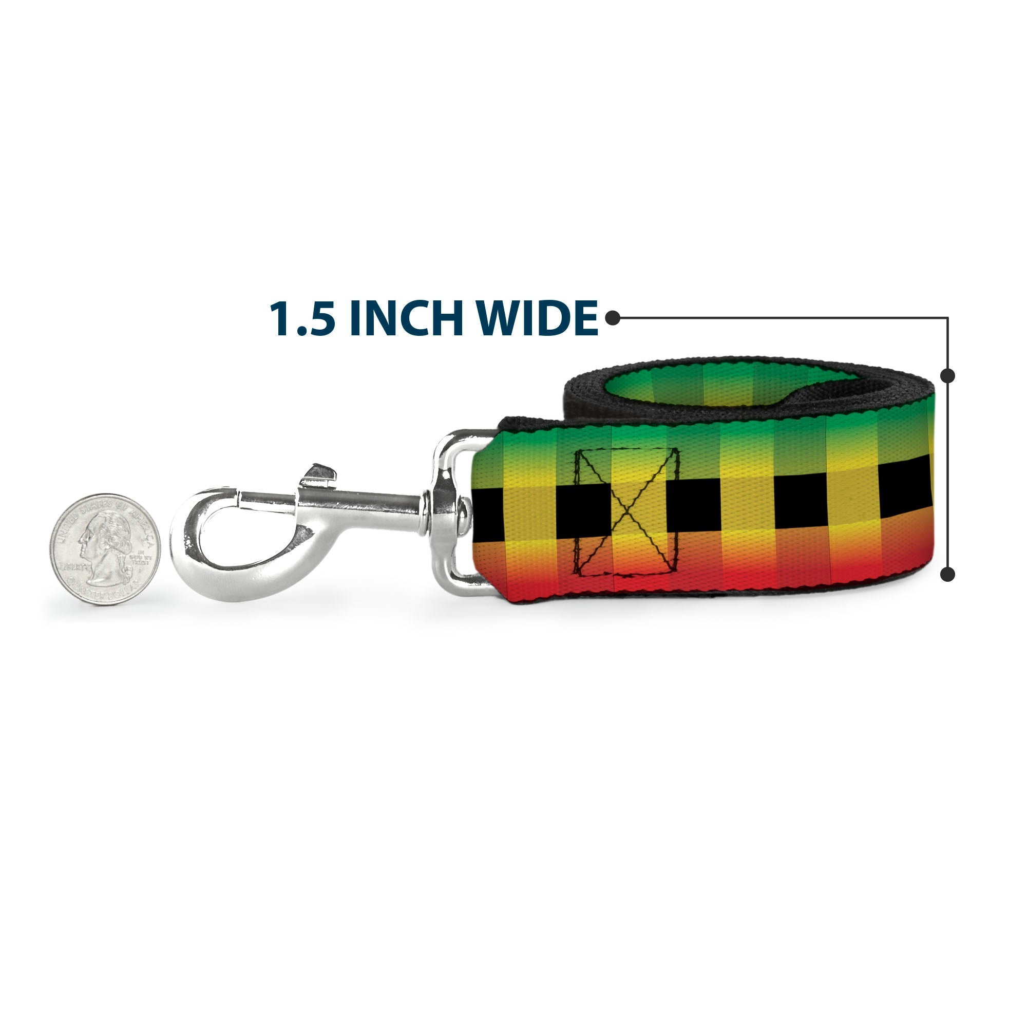 Dog Leash - Buffalo Plaid Rasta