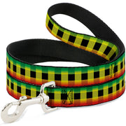 Dog Leash - Buffalo Plaid Rasta