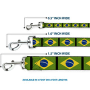 Dog Leash - Brazil Flags