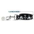 Load image into Gallery viewer, Dog Leash - BD Skulls w/Wings Black/White

