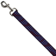 Dog Leash - Buffalo Plaid Abstract White/Black/Turquoise
