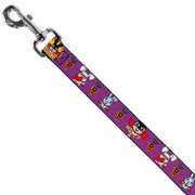 Dog Leash - Bunny Superhero Purple