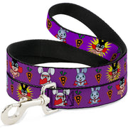 Dog Leash - Bunny Superhero Purple