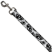 Buckle-Down Dog Leash - Brass Knuckles White/Gray/Black