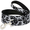Load image into Gallery viewer, Buckle-Down Dog Leash - Brass Knuckles White/Gray/Black
